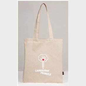 Mulepose med skolens logo