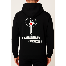 Hoddies med lynls til voksne med skolens logo