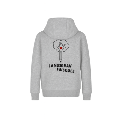 Hoddies med lynls til voksne med skolens logo